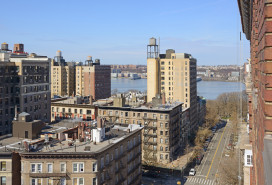 West 106th Street and Hudson River in New York City